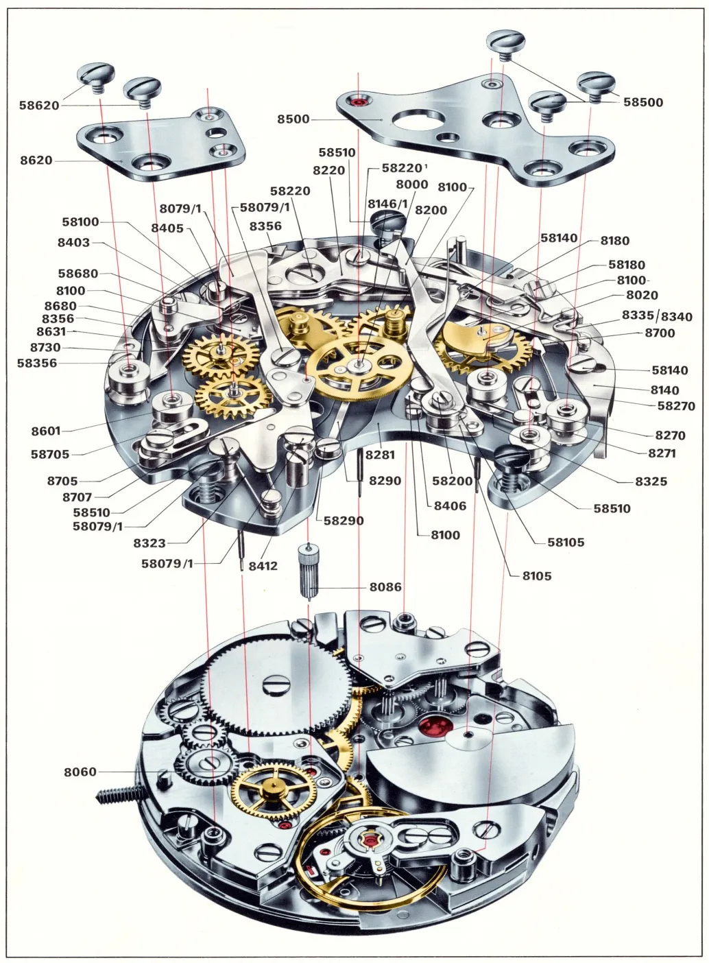 11自动计时机芯剖面图cal.11机芯的创造者——"99"项目组.